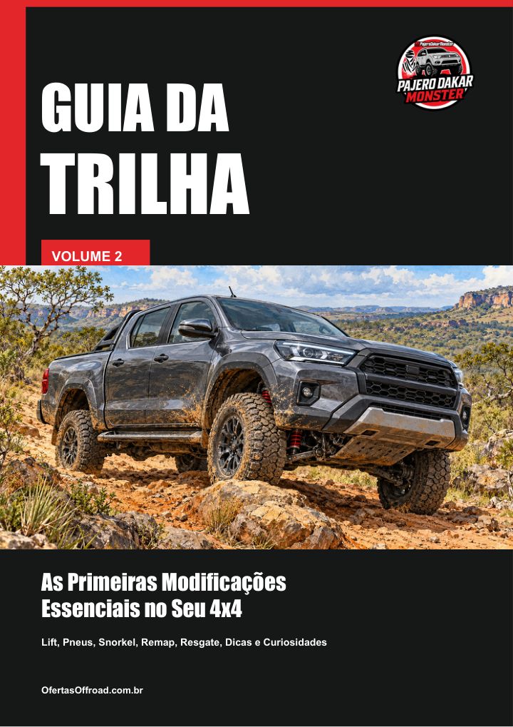 Capa do bônus As Primeiras Modificações Essenciais no Seu 4x4, com uma picape preparada na trilha